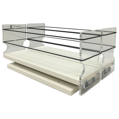 Vertical Spice 2 Drawer Extension Sliding Clear Spice Rack Organizer (Open Box)