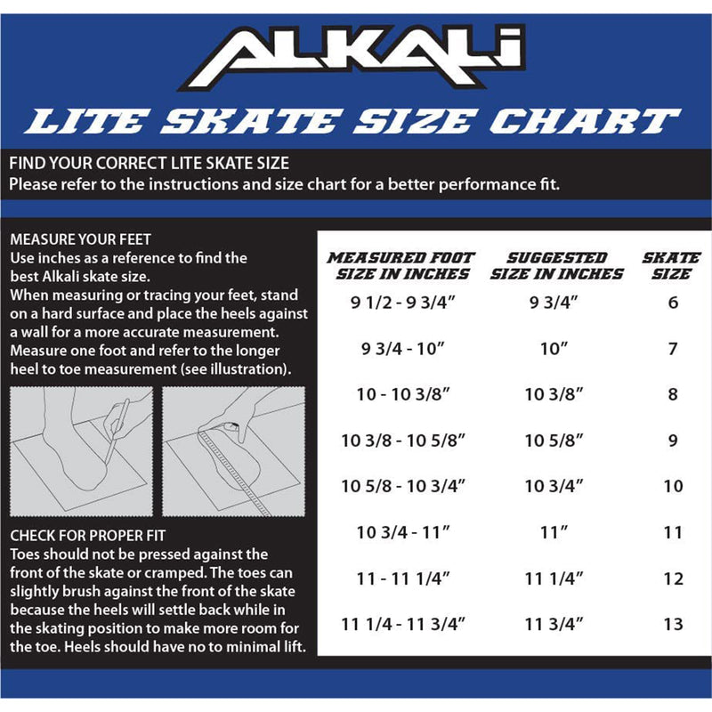 Alkali Hockey RPD Lite Adult Roller Skates, Skate Size 10, Shoe Size 11-11.5