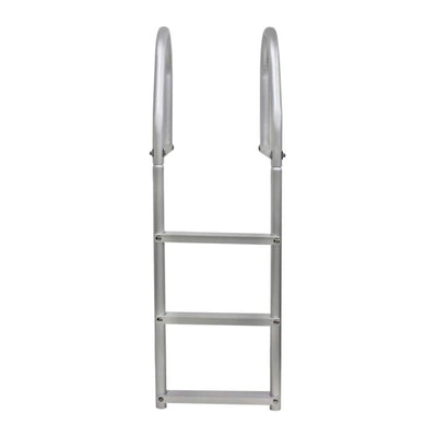 Extreme Max 3005.4102 Weld Free Fixed Dock Permanent Pool Entry 3 Step Ladder