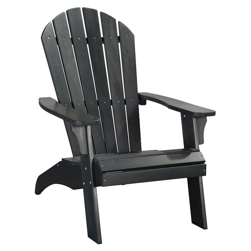 PolyTEAK King Size Adirondack Chair with Durable and Waterproof Material, Black