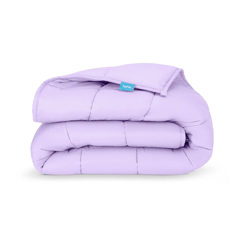 Luna Adult Breathable Cotton Weighted Blanket, 80x60 In, 10 Lbs, Lavender, Queen