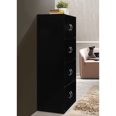 8 Door Enclosed Multipurpose Storage Cabinet for Home & Office, Black(Open Box)
