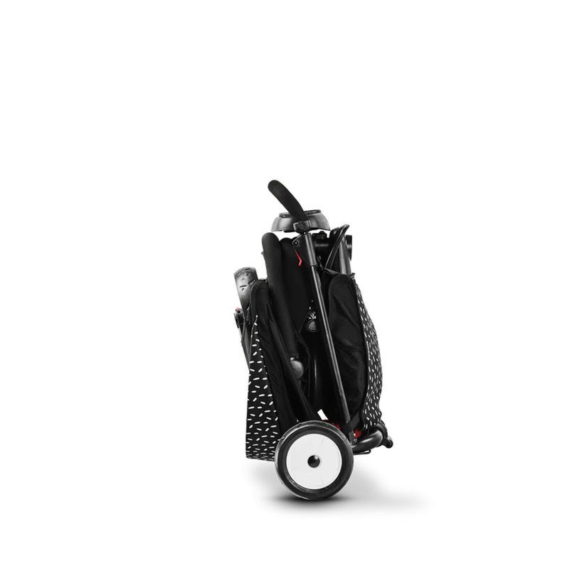 smarTrike 6 in 1 Stroller Tricycle, 1 Handed Steering, Black & White (Open Box)