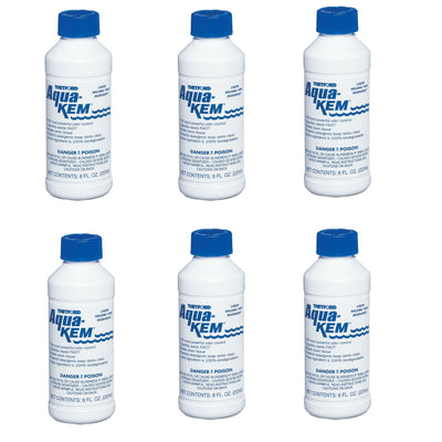Thetford Aqua Kem Liquid 6 Pack Bottle RV Holding Tank Odor Deodorizer, White