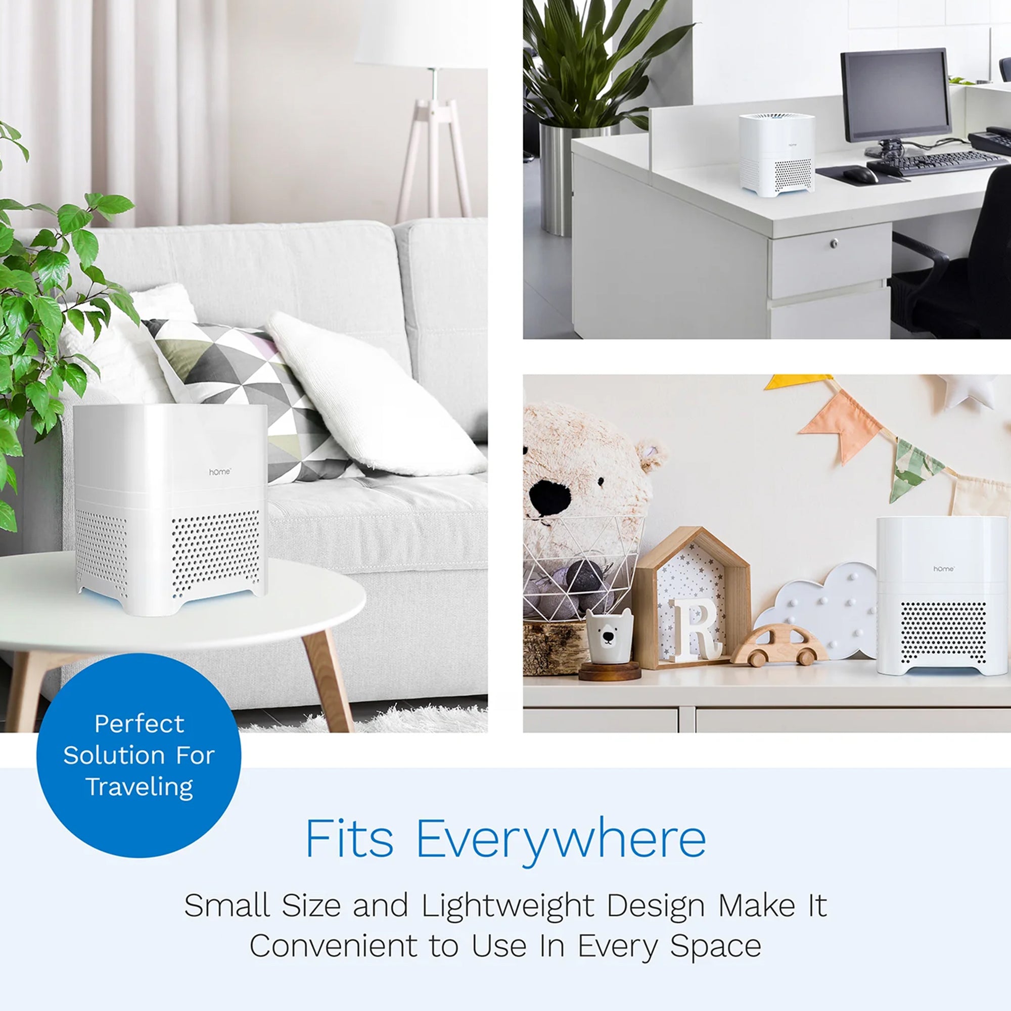 hOmeLabs 4-In-1 Indoor Compact Silent Air Purifier Filtration System Machine - VMInnovations