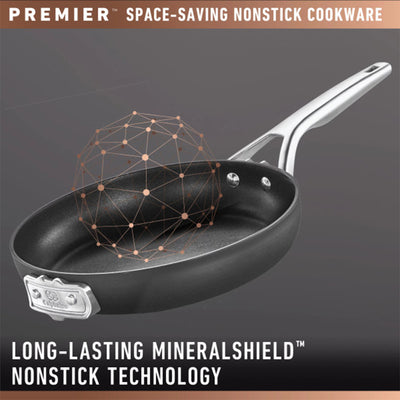 Calphalon Premier Space Saving 12 Qt Hard Anodized Nonstick Stock Pot with Lid