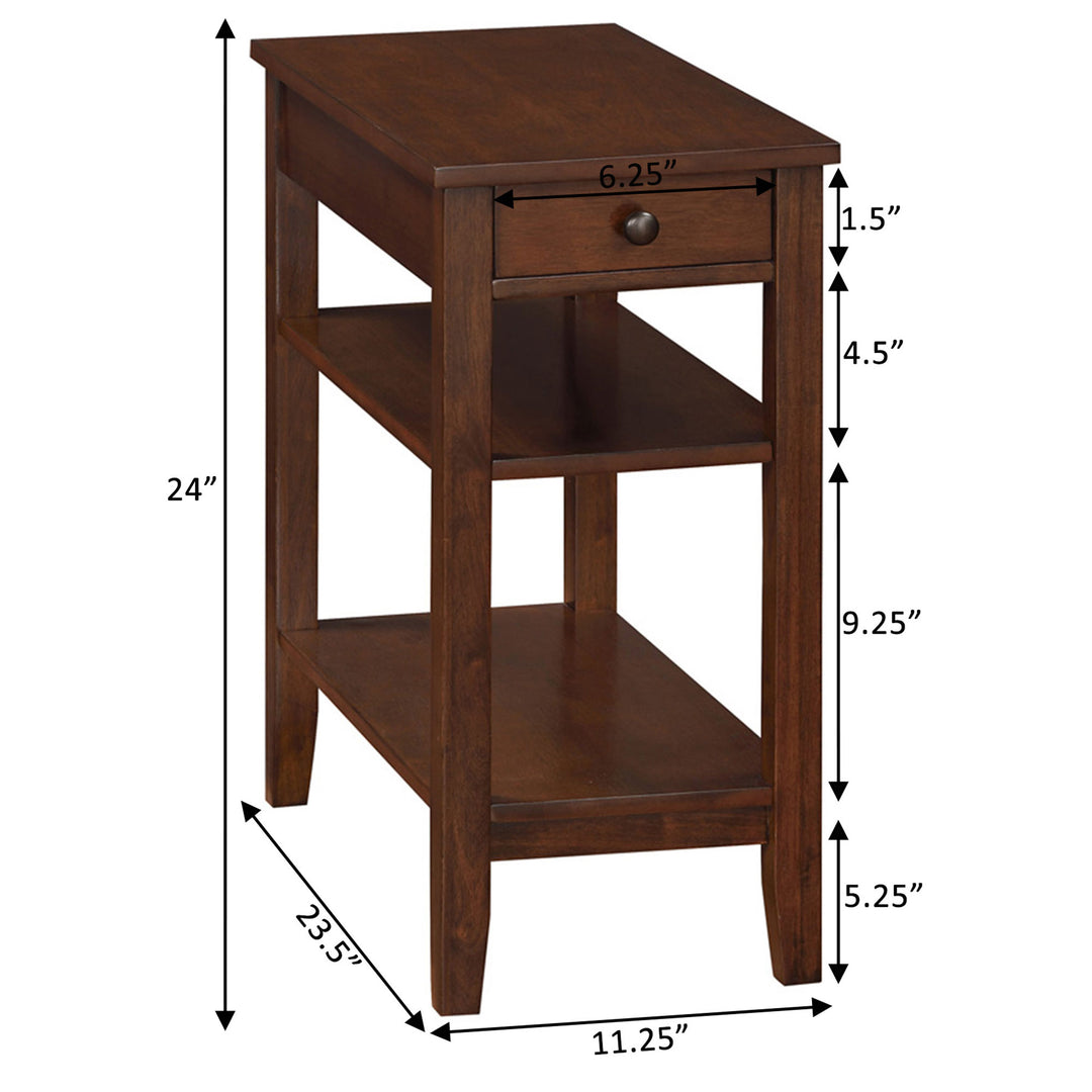 Concepts American Heritage End Table with Charging Station, Espresso (Used) - VMInnovations