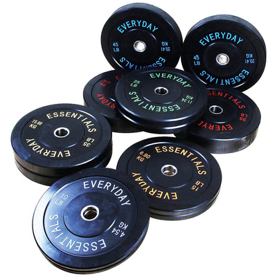 BalanceFrom Everyday Essentials 45 Pound Olympic Weight Plate, 1 Pair, Black
