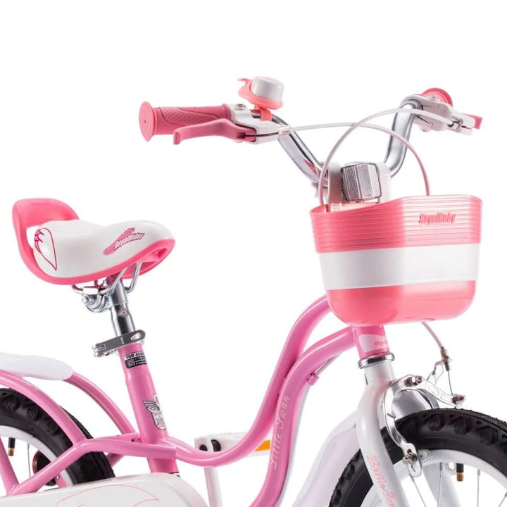RoyalBaby Little Swan 14" Carbon Steel Kids Bicycle with Dual Hand Brakes, Pink - VMInnovations