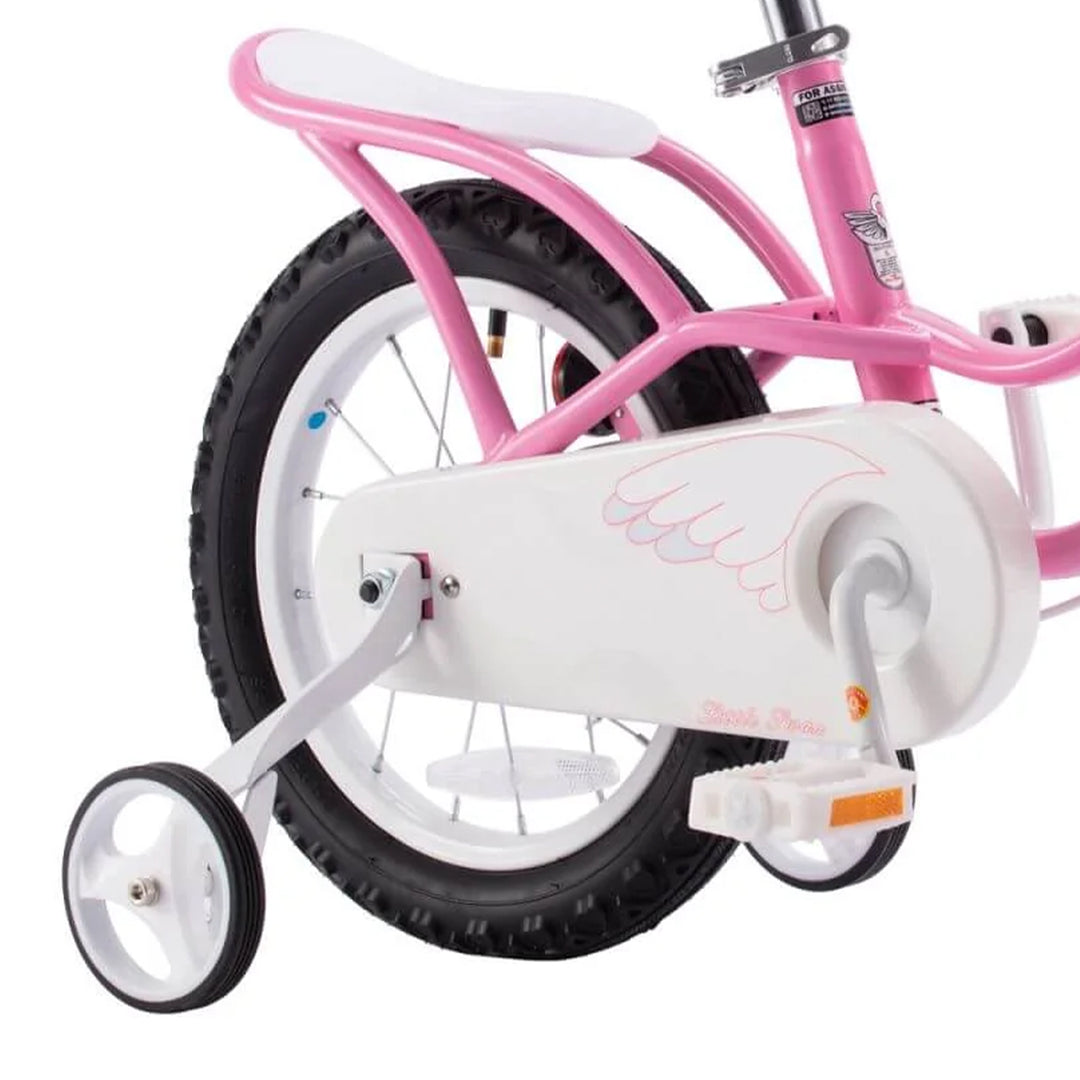 RoyalBaby Little Swan 14" Carbon Steel Kids Bicycle with Dual Hand Brakes, Pink - VMInnovations
