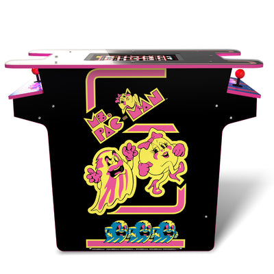 Arcade1UP Ms.PAC-MAN Head-to-Head 12 in 1 Arcade Table, Black Series (Used)