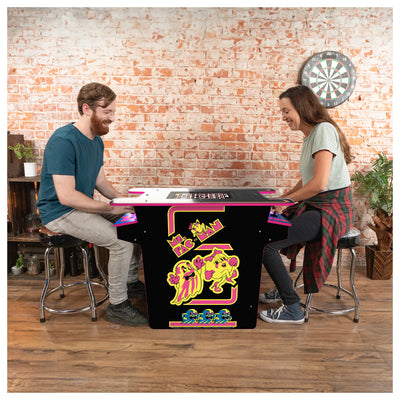 Arcade1UP Ms.PAC-MAN Head-to-Head 12 in 1 Arcade Table, Black Series (Used)