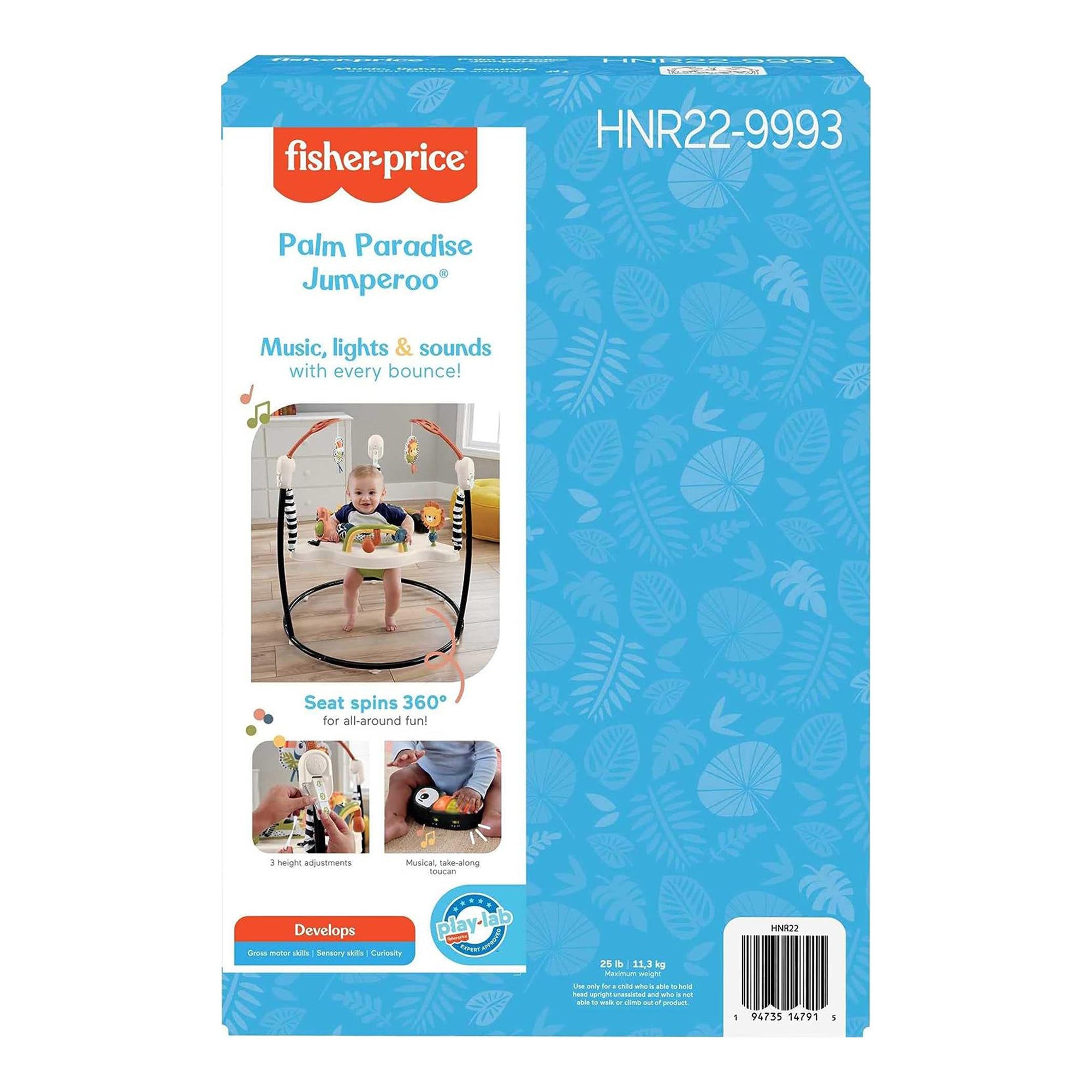 Fisher-Price Palm Paradise Jumperoo Baby Activity Center with Lights & Music - VMInnovations