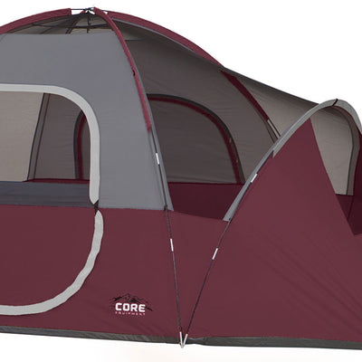 CORE Extended Dome 16 x 9' 9 Person Camping Tent with Air Vents, Red (4 Pack)