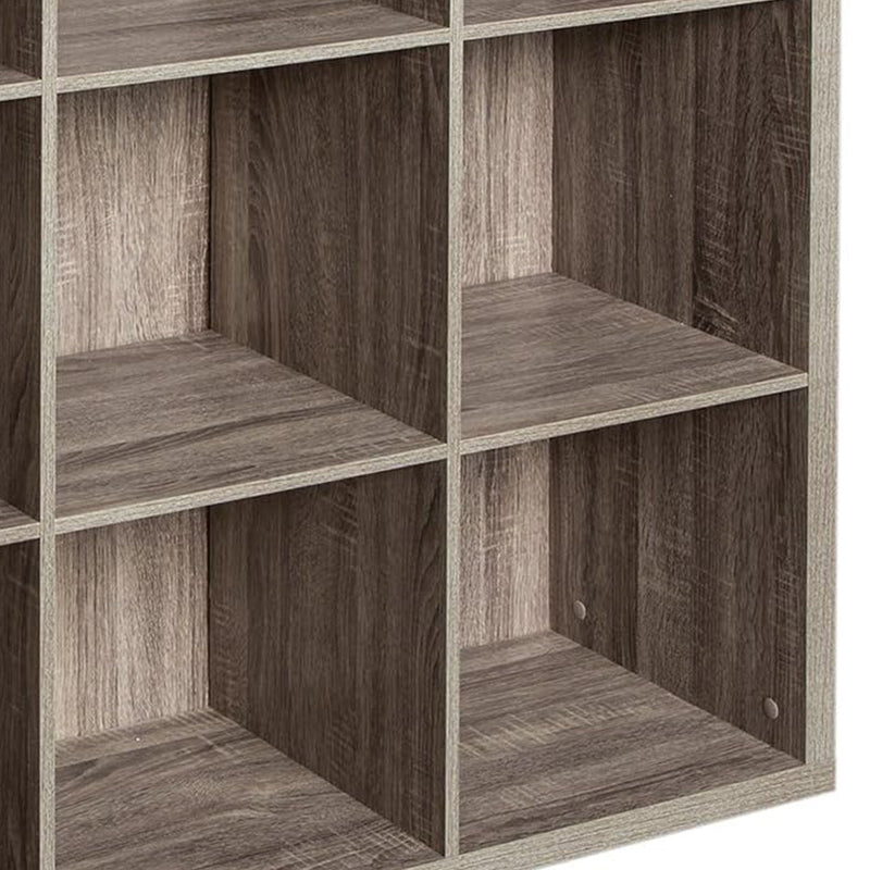 ClosetMaid 9 Cube Storage Bookshelf Organizer with Back Panel, Gray (Open Box)