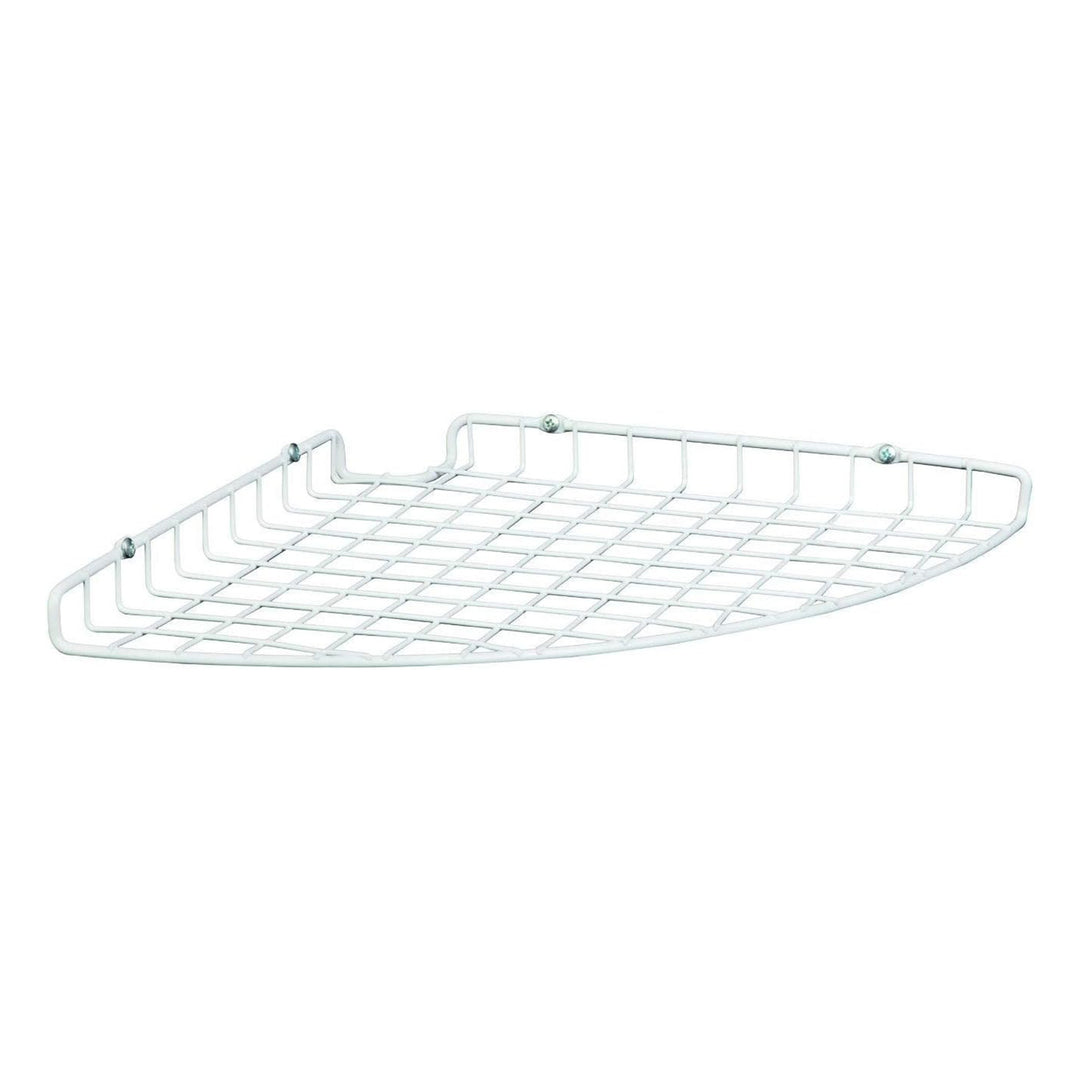 ClosetMaid Semi Circle 12"x12" Epoxy Coated Steel Corner Shelf Organizer, White - VMInnovations
