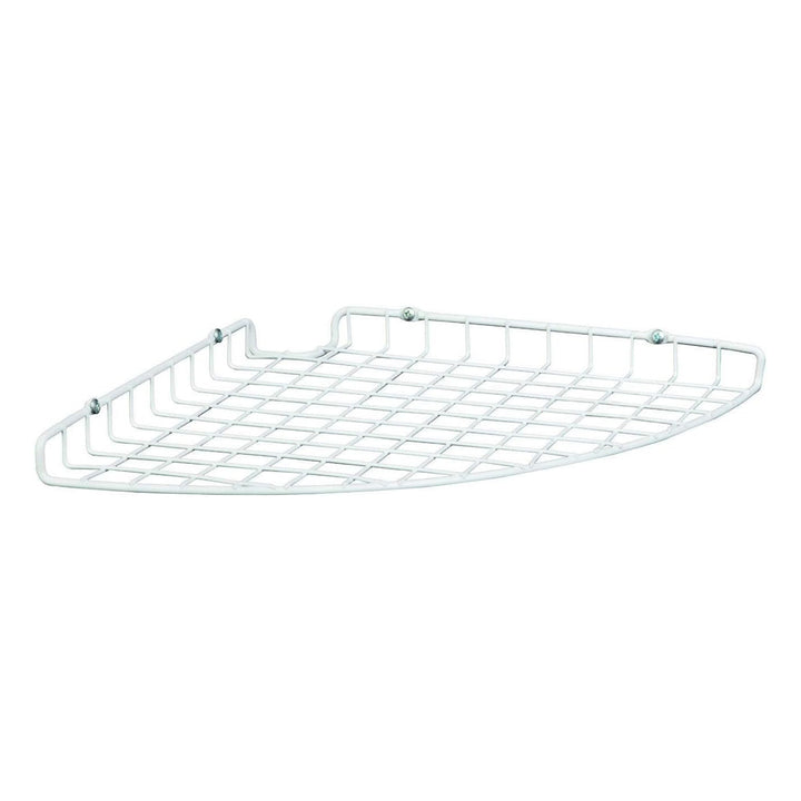 ClosetMaid Semi Circle 12"x12" Epoxy Coated Steel Corner Shelf Organizer, White - VMInnovations