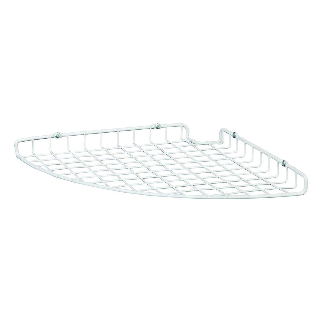 ClosetMaid Semi Circle 12"x12" Epoxy Coated Steel Corner Shelf Organizer, White - VMInnovations