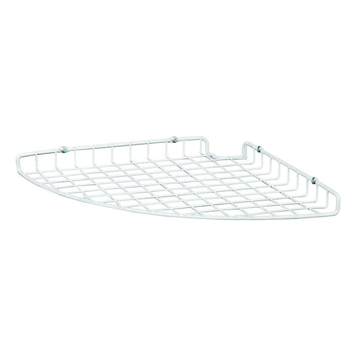 ClosetMaid Semi Circle 12"x12" Epoxy Coated Steel Corner Shelf Organizer, White - VMInnovations