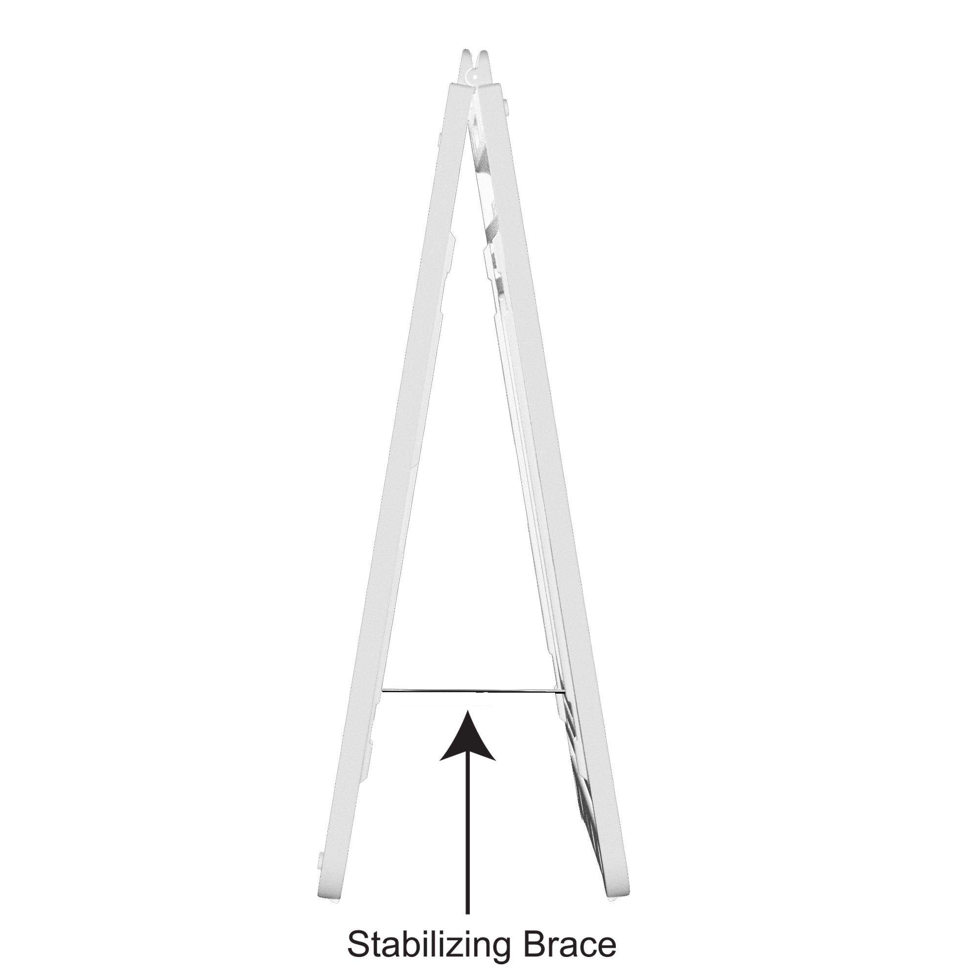 Plasticade 1225W SimpoSign II Outdoor Plastic Sign Frame with Handle, White - VMInnovations