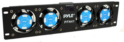 NEW PYLE PRO PFN41 19" Rack Mount Cooling 4 Fan System w/Temperature LED Display
