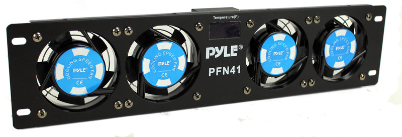 NEW PYLE PRO PFN41 19" Rack Mount Cooling 4 Fan System w/Temperature LED Display