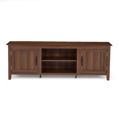 JOMEED TV Console Stand Table Storage Cabinet Entertainment Center, Brown (Used)