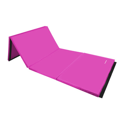 BalanceFrom 4' x 6' x 2" All Purpose Folding Fitness Gymnastics Gym Mat, Pink