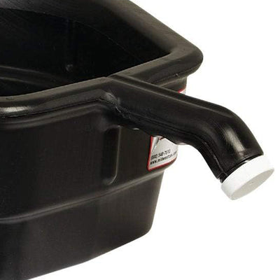 Midwest Can 5 Gallon Large Open Top Drain Pan with Back Handle and Front Spout