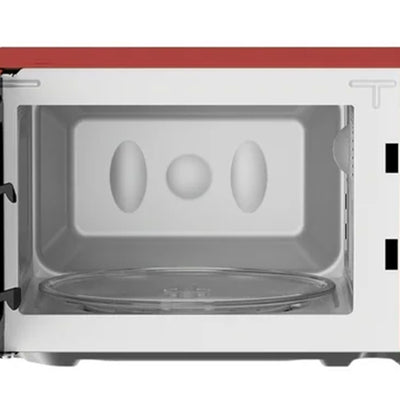 Magic Chef 0.7 Cubic Feet 700 Watt Classic Retro Touch Microwave, Red (Used)