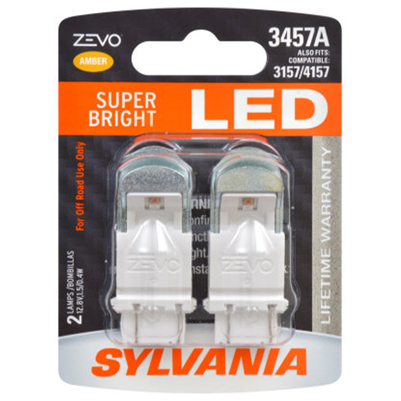 Sylvania 3457ALED.BP2 Zevo Amber LED Replacement Running Light Mini Bulb, 2 Pack