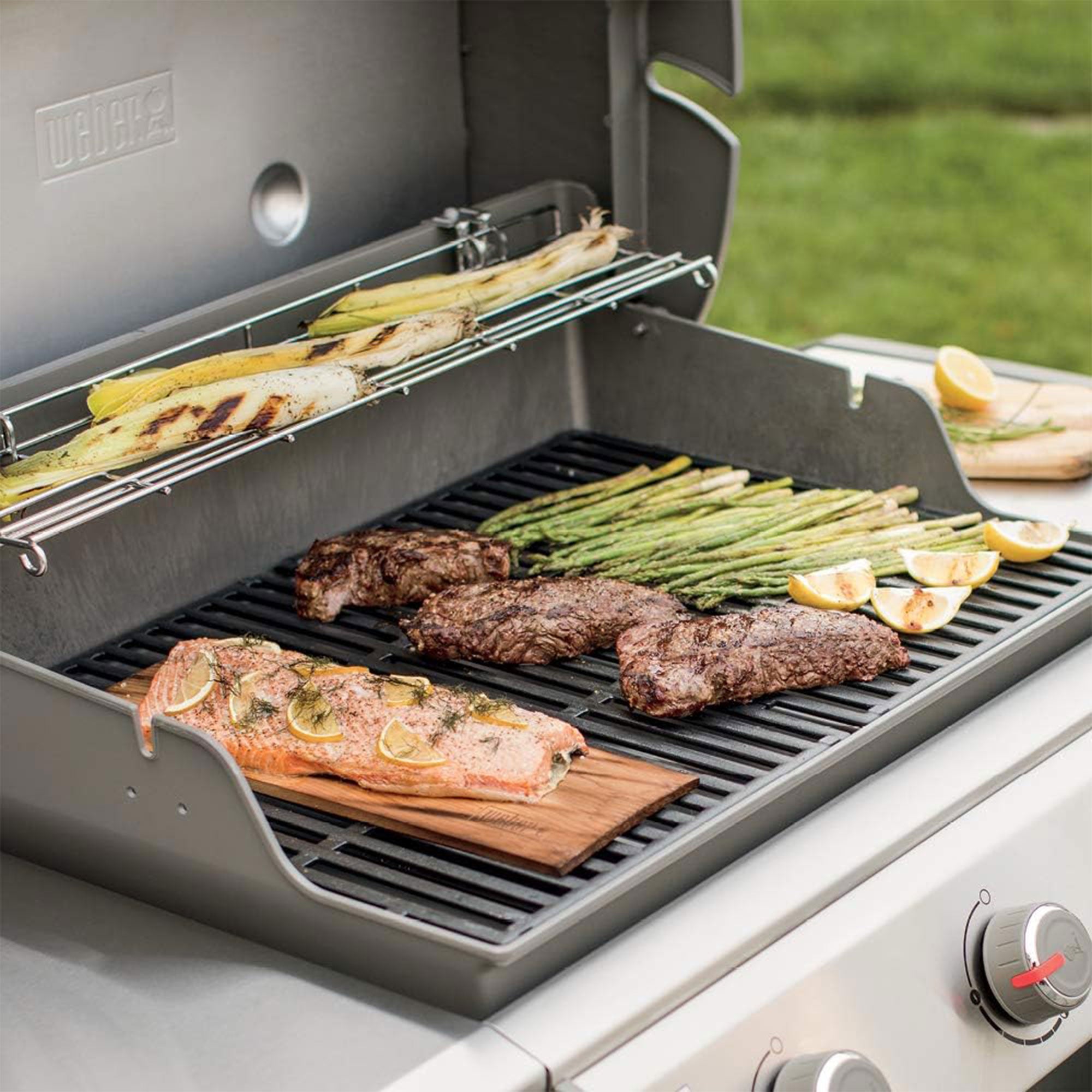 Weber Genesis II E315 Outdoor Stainless Steel 3 Burner Natural Gas Grill, Copper - VMInnovations