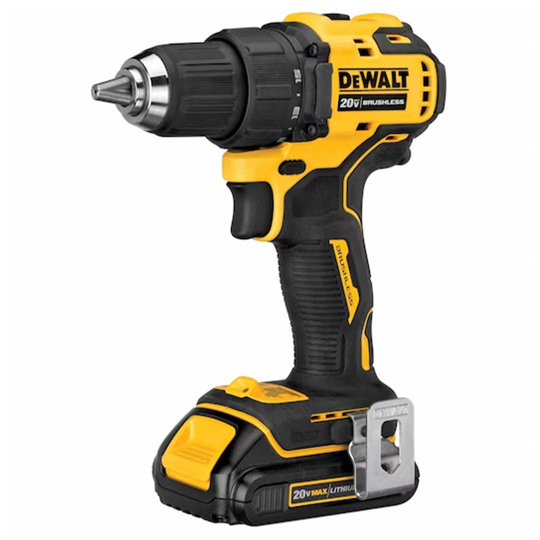 DeWalt ATOMIC 20 Volt 0.5 Inch Brushless Motor Drill Driver Kit Hand Tool Set - VMInnovations