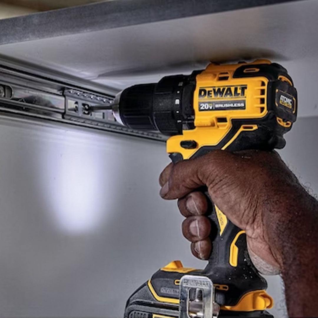 DeWalt ATOMIC 20 Volt 0.5 Inch Brushless Motor Drill Driver Kit Hand Tool Set - VMInnovations