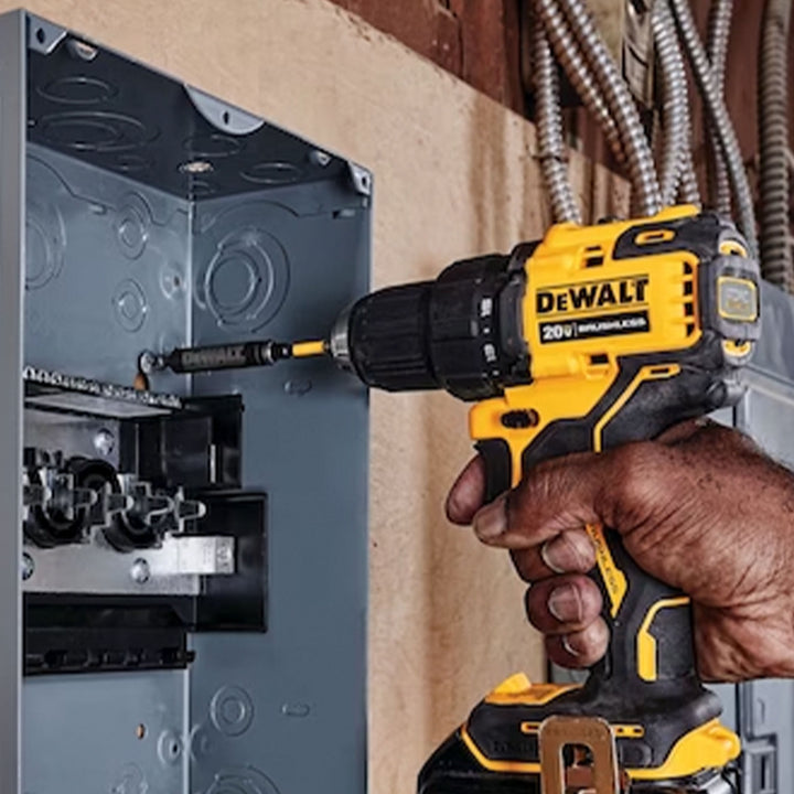 DeWalt ATOMIC 20 Volt 0.5 Inch Brushless Motor Drill Driver Kit Hand Tool Set - VMInnovations