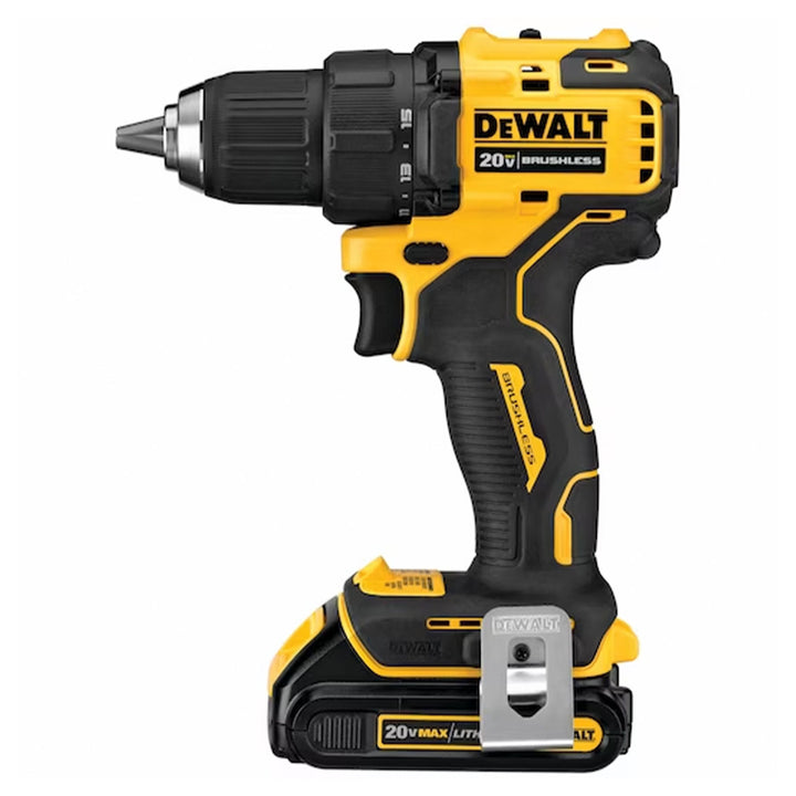 DeWalt ATOMIC 20 Volt 0.5 Inch Brushless Motor Drill Driver Kit Hand Tool Set - VMInnovations