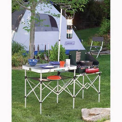 Coleman Portable Camp Pack-Away Kitchen w/Tabletop Food Prep Area & Lantern Hook