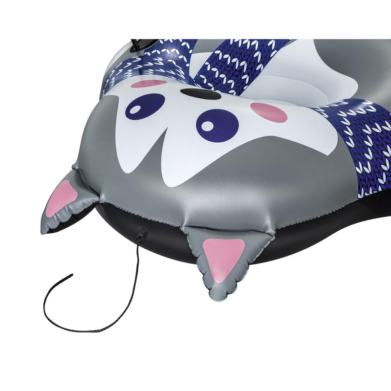 Snow Hunter the Husky 1 Person Inflatable Winter Snow Tube Sled (Open Box)