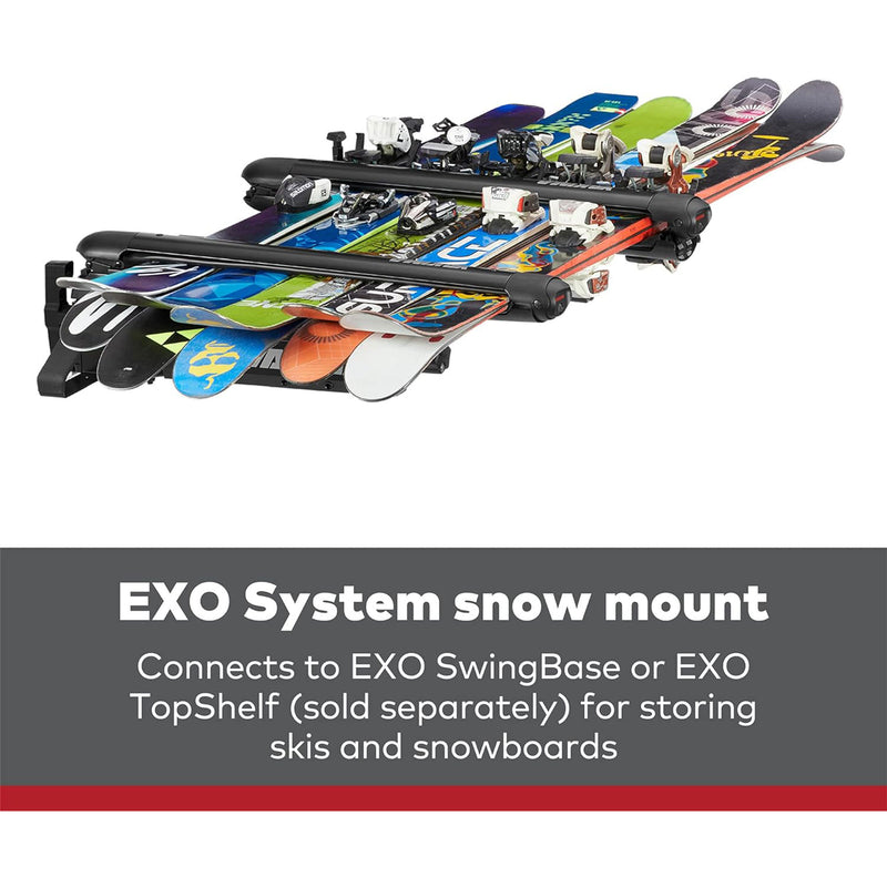 Yakima EXO SnowBank 5 Ski or 4 Snowboard Universal Mount Travel Roof Rack, Black