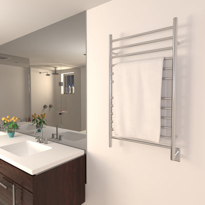 Amba RWHL-SP Radiant Straight Hardwired Wall Mounted Towel Warmer, Polished