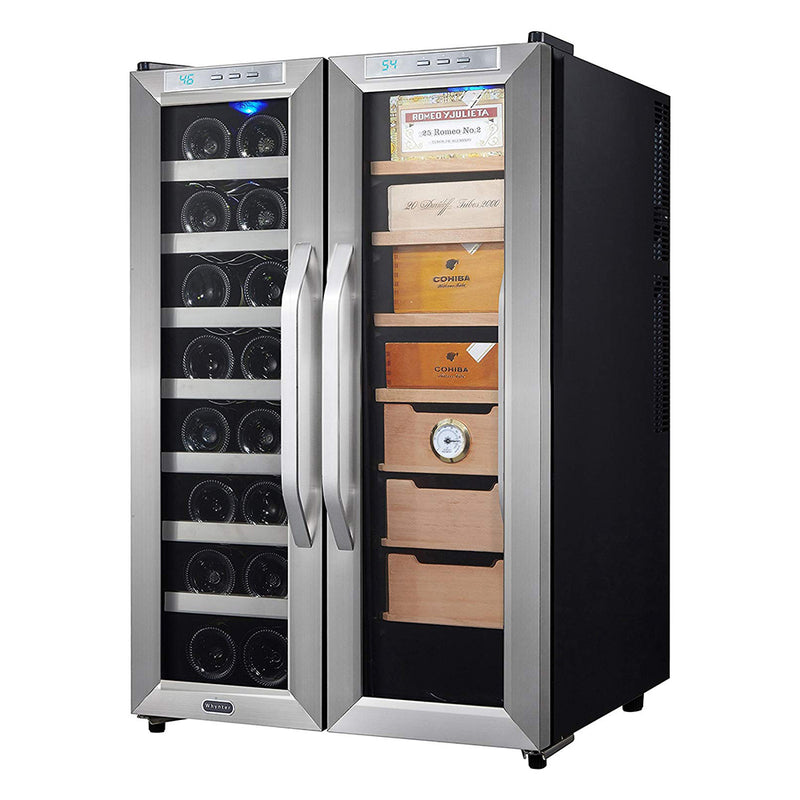 Whynter CWC-351DD Freestanding 3.6 cu. ft. Wine Cooler and Cigar Humidor Center