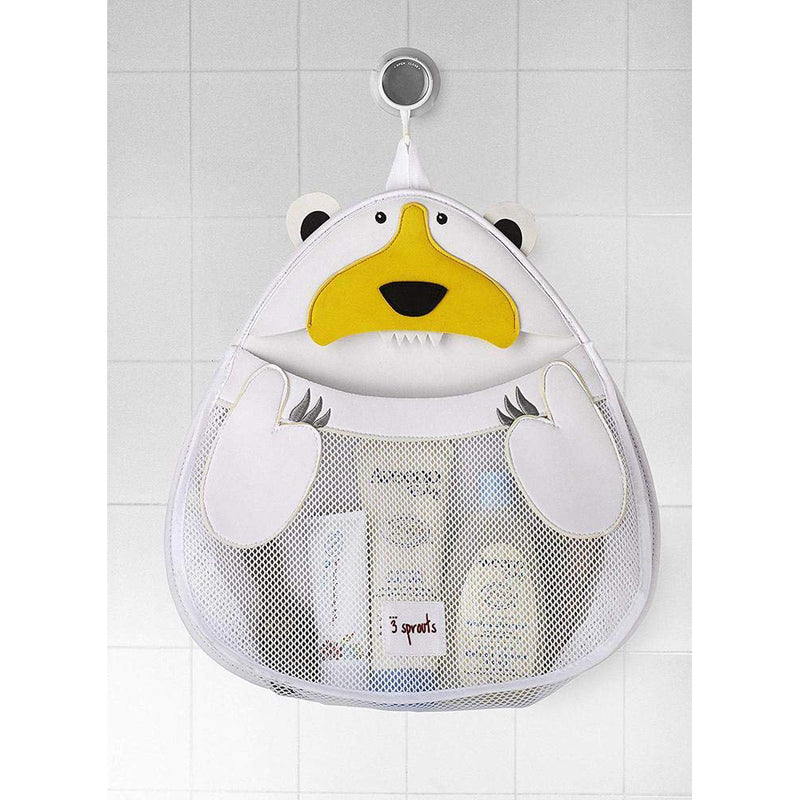 3 Sprouts Baby Hanging Suctioned Cup Bath/Shower Storage Organizer, Polar Bear