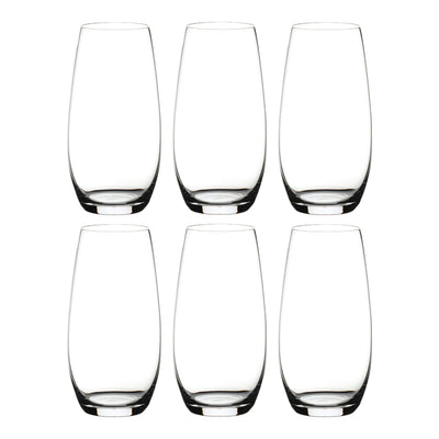 Riedel VINUM O Wine Tumbler Champagne Stemless Fine Crystal Glasses, Set of 6