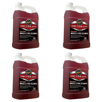 Meguiar's Non Acid Tire and Wheel Cleaner Exterior Car Care, 1 Gallon (4 Pack)