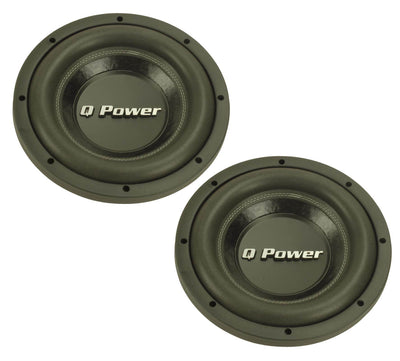 (2) NEW! Q-POWER QPF10 10" 3400 Watt Deluxe Series DVC Car Audio Subwoofers Subs