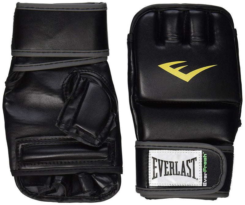 Everlast Wristwrap L/XL Heavy Bag Antimicrobial Punching Boxing Gloves, Black