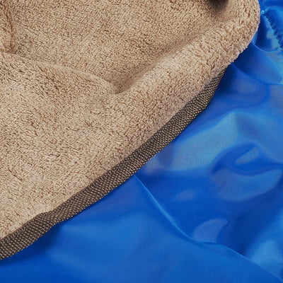Lightspeed XL Plush Waterproof Outdoor Stadium Blankets w/ Bag, Blue & Gray