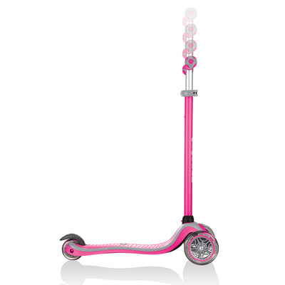 Globber 442-110 V2 3-Wheel Kids Kick Scooter with LED Light Up Wheels, Pink