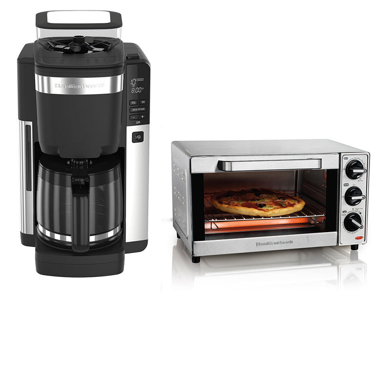 Hamilton Beach 12 Cup Coffee Maker w/ Automatic Dispenser & Toaster Oven