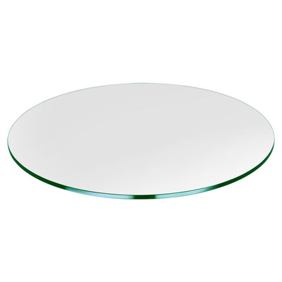 Dulles Glass 45 Inch Round Flat Polish 1/4 Inch Thick Tempered Glass Table Top